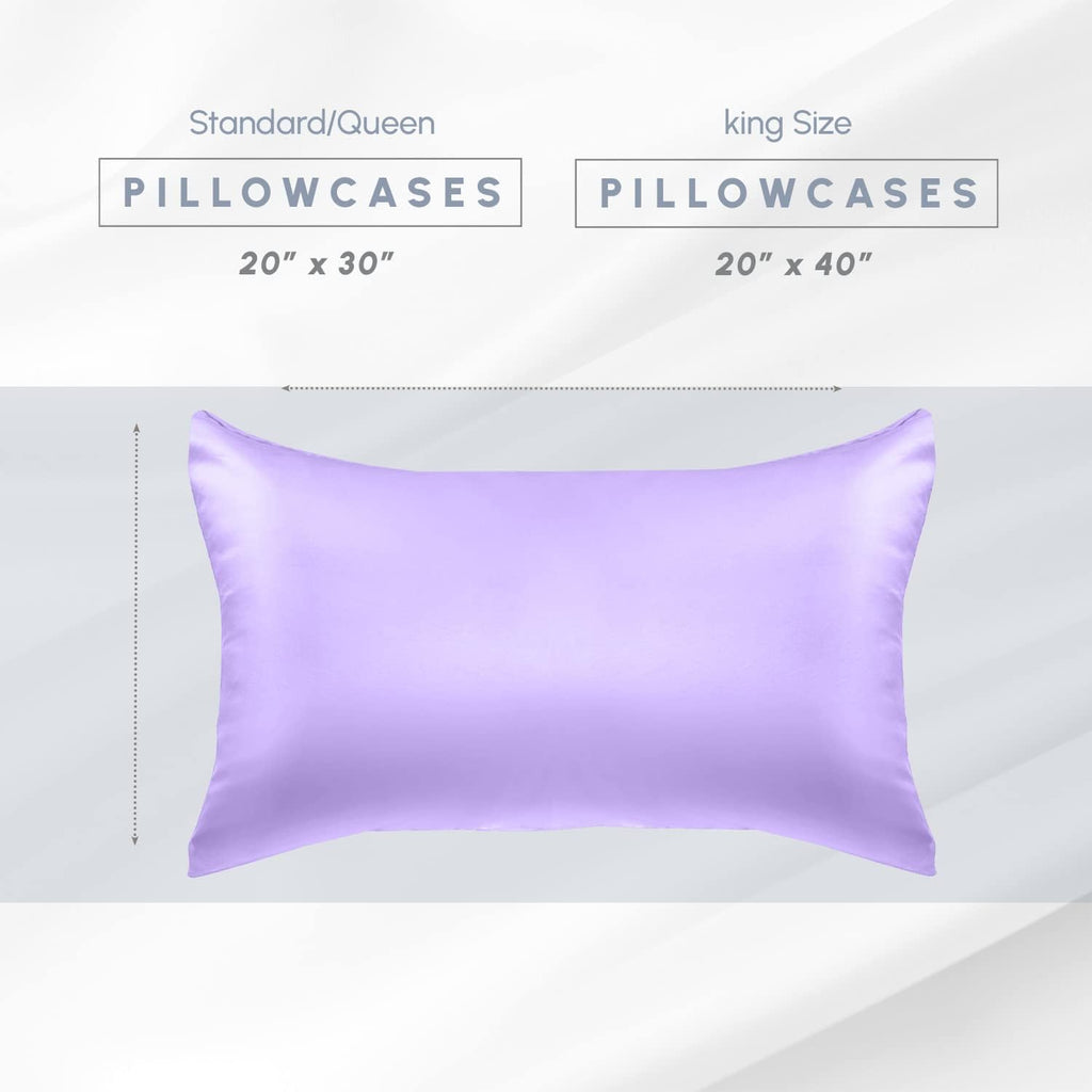 Elegantcomfort Elegant Comfort 4-Pack Cooling Viscose Satin Pillowcase Set with Hidden Zipper Closure, Silky Smooth for Hair and fabric…
