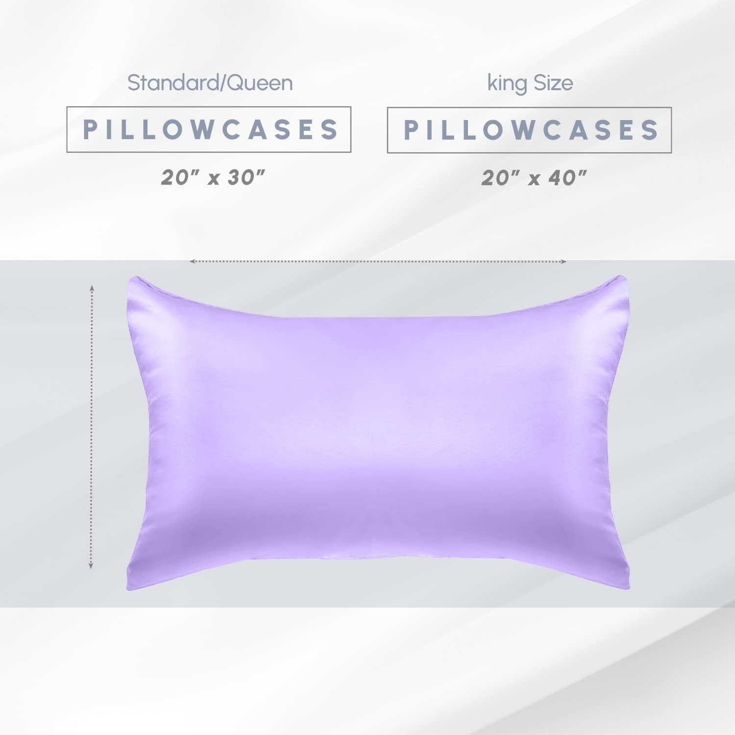 Elegantcomfort Elegant Comfort 4-Pack Cooling Viscose Satin Pillowcase Set with Hidden Zipper Closure, Silky Smooth for Hair and fabric…