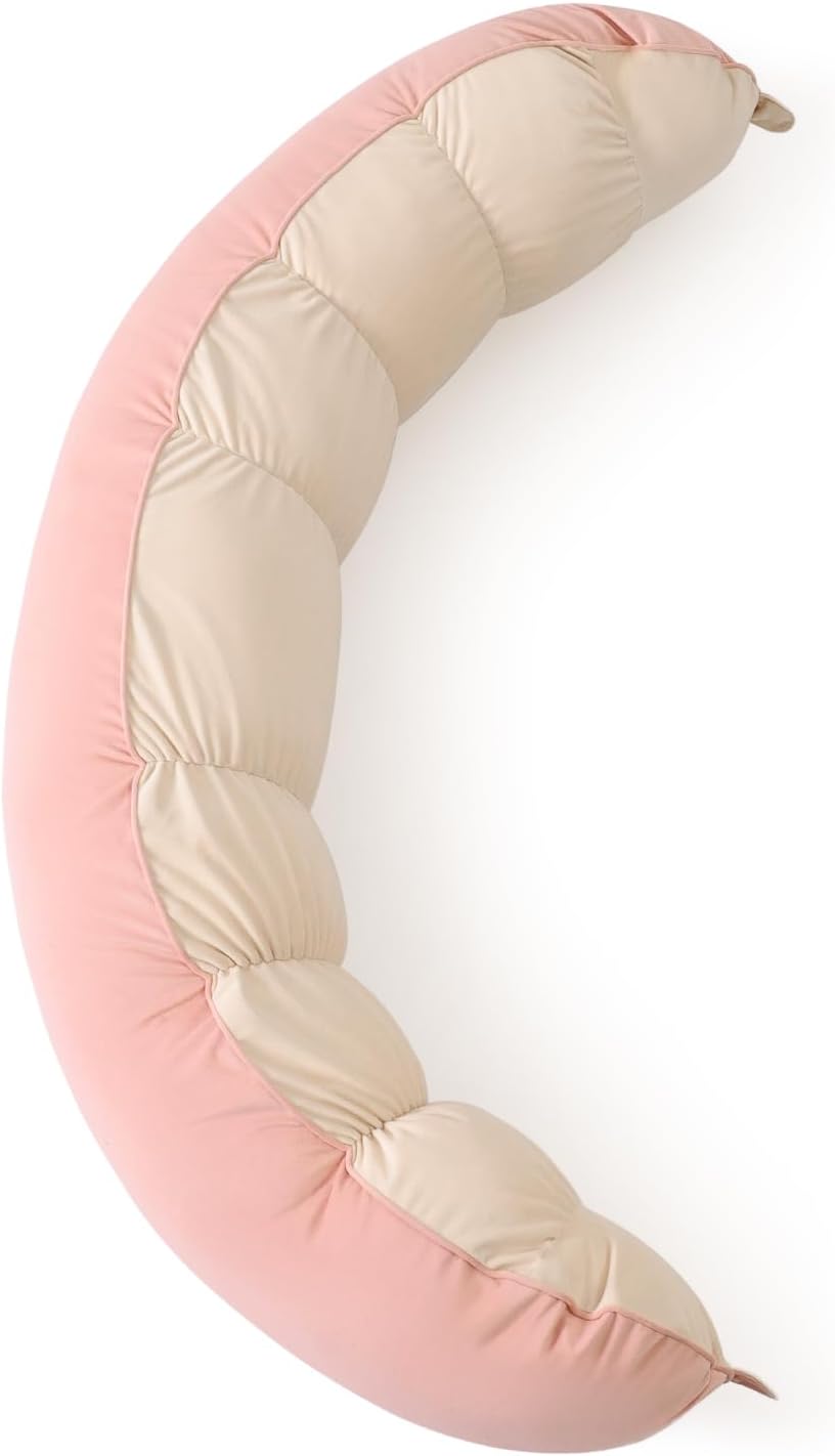 Peallow(Pat. Pend) – Long Round Body Pillow for Adults, Bolster Pillow for Sleeping, Soft and Supportive Pillow for Sleeping & Lumbar…