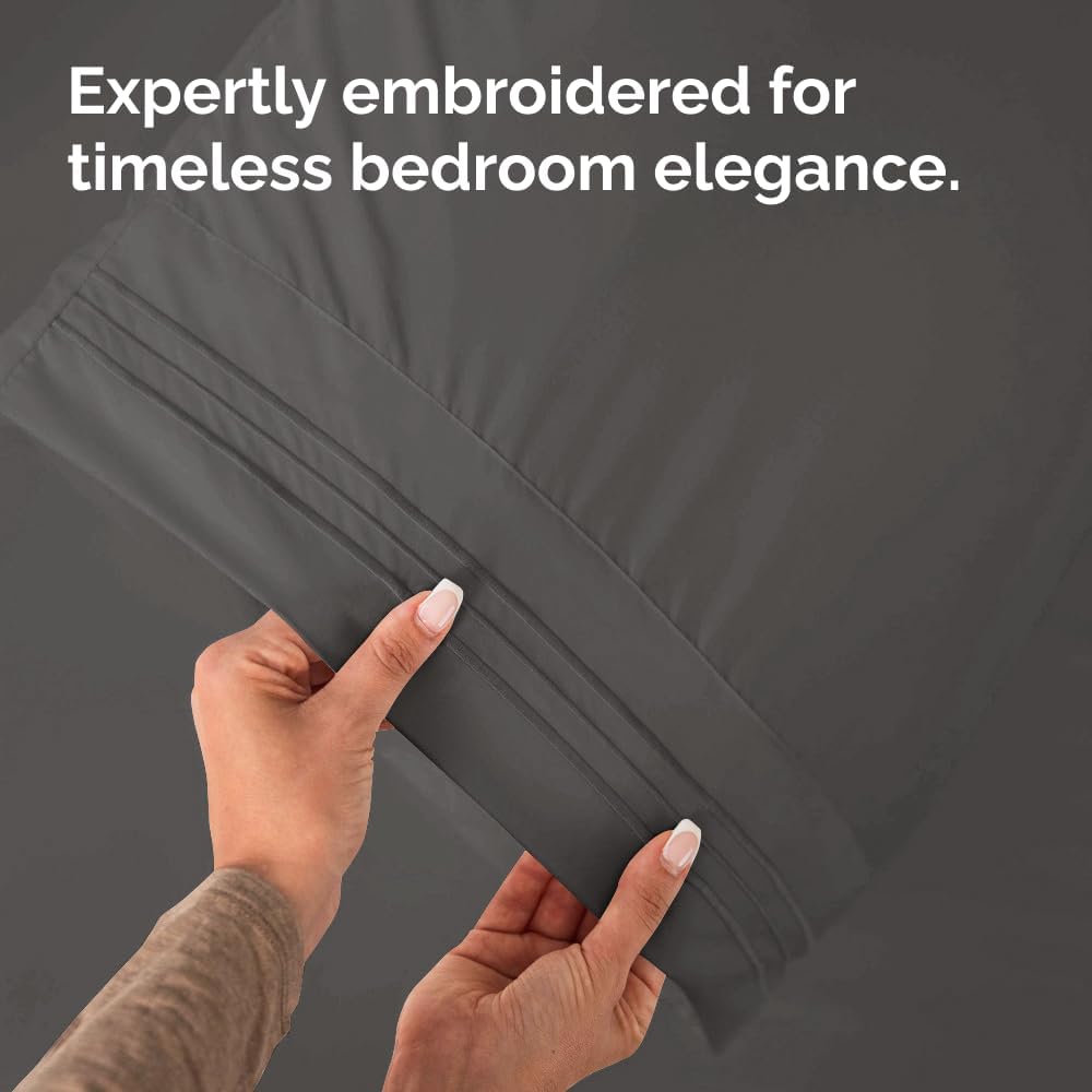 King Standard Pillow Cases Set of 2 - Ultra-Soft Hotel Quality Pillowcase Covers - Comfy, Cozy & Fade Free - Wrinkle Resistant - Machine…