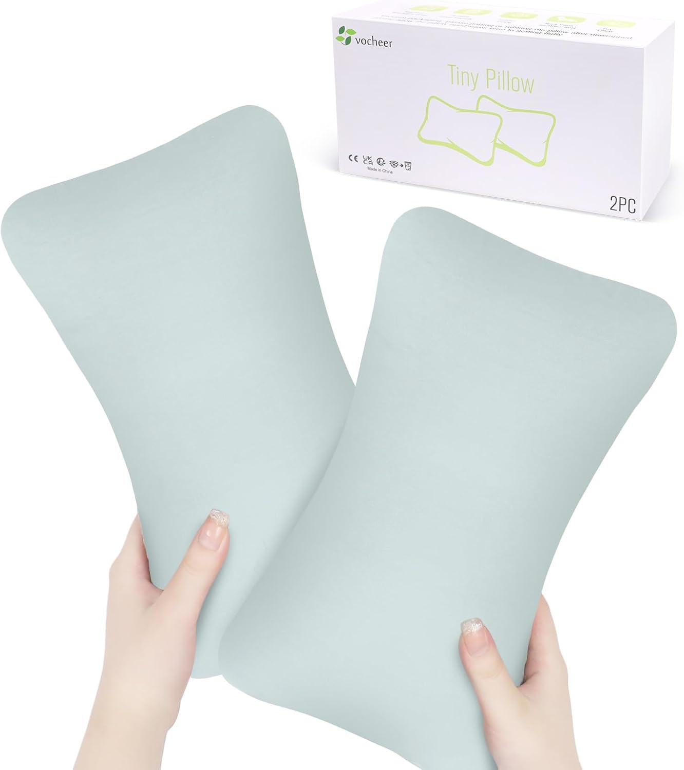 vocheer Small Pillows for Sleeping, 11"x7" Mini Pillow for Travel, Tiny Pillow for Neck, Lumbar, Knee, Wrist, Pets, Cotton Small Back Pillo…