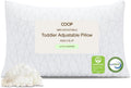 Coop Home Goods Original Toddler Adjustable Pillow, Soft, Breathable, 19" x 13" Washable Mini Bed Pillow for Kids with Premium Memory…