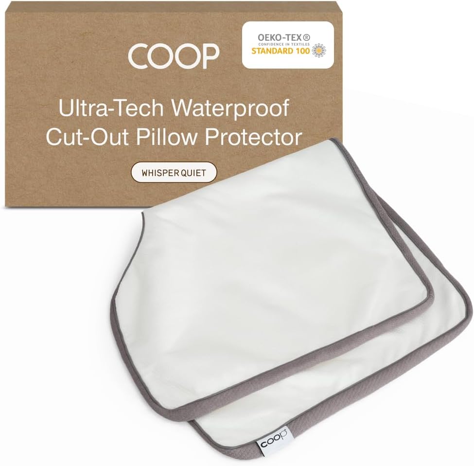 Coop Home Goods Ultra-Tech Waterproof Cut-Out Pillow Protector – Zippered Cover for Cut-Out Pillows, Queen Size, Oeko-Tex Certified…