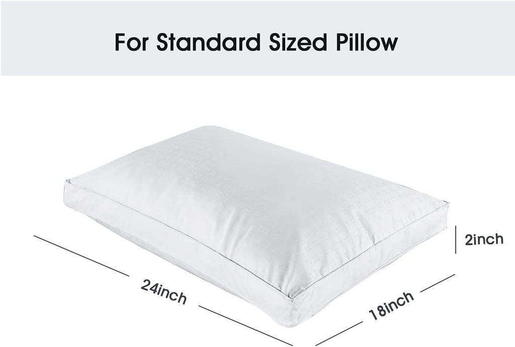 STONECREST Gusseted Pillow Protector - 1 PC, Zipper Premium Pillow Encasement Covers(400tc Dot Jacquard, Standard)