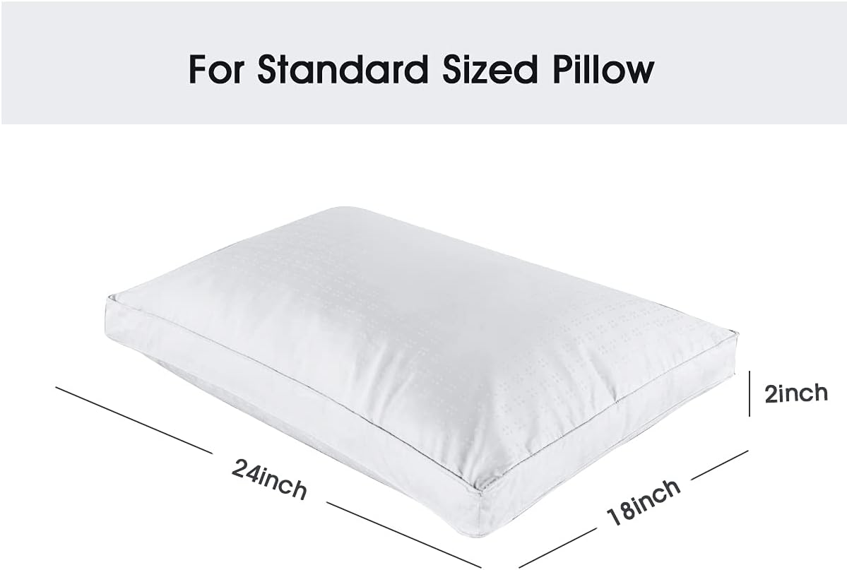 STONECREST Gusseted Pillow Protector - 1 PC, Zipper Premium Pillow Encasement Covers(400tc Dot Jacquard, Standard)