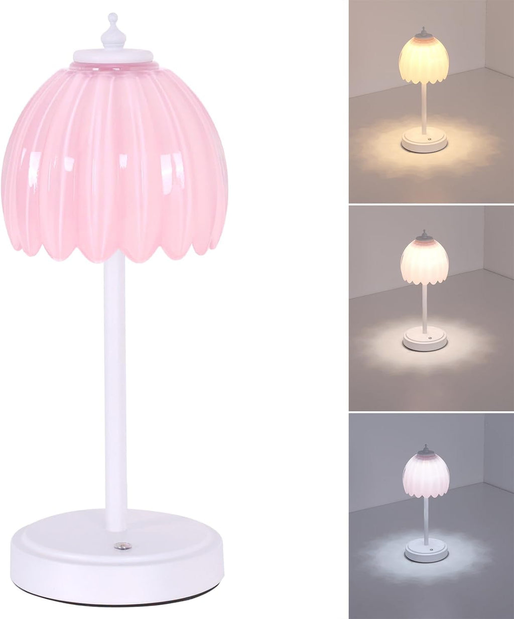 Shenmoyl Rechargeable Table Lamp with 5200mAh Battery & Touch Control - 3 Adjustable Color Temperatures, Cordless Dimmable Table Light…