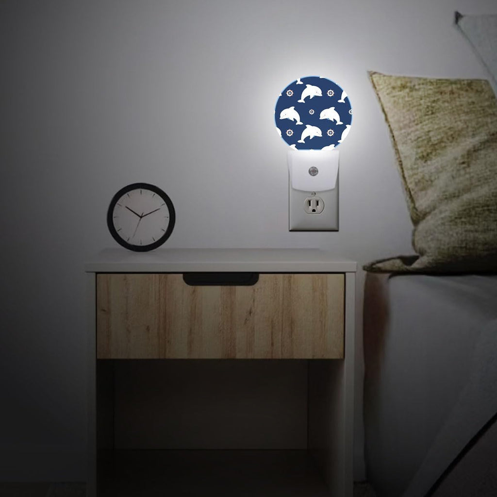 Dolphin Night Light Auto Sensor Led Dusk to Dawn Lamp Home Decor for Men Women