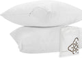 BIOWEAVES 100% Organic Cotton Breathable Pillow Protectors GOTS Certified with Zipped Closure – King, 20” x 36”, 2-Pack