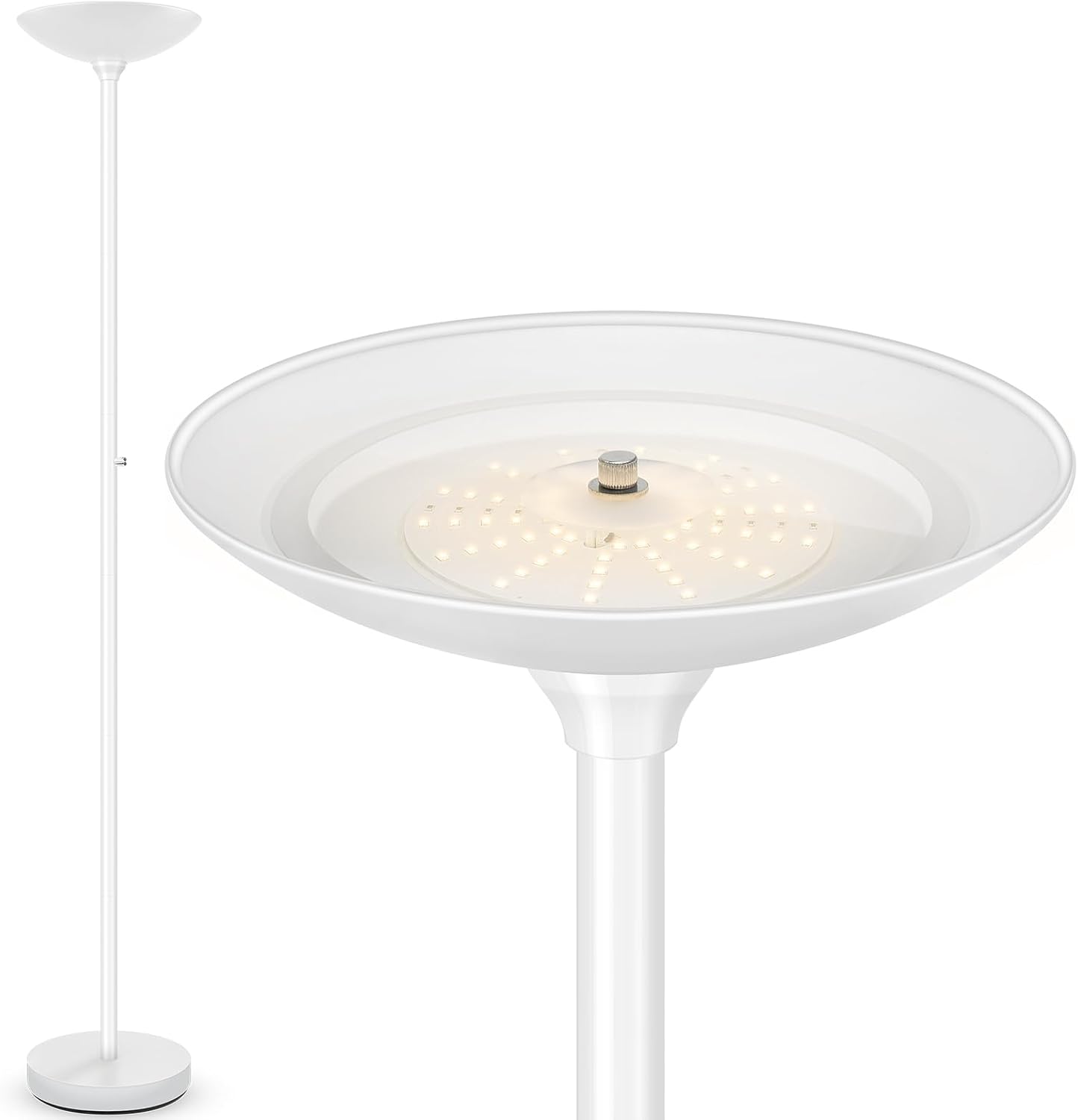 Home 30W Torchiere Floor Lamp - 3600LM Super Bright LED Floor Lamp, 71 Inch Stepless Dimmable Standing Lamp with 3000K Lighting, Rotary Swi…