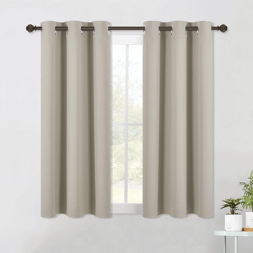 NICETOWN Modern Blackout Curtains Noise Reducing, Thermal Insulated and Privacy Room Darkening Drape Panels for Boy's Guest Room Door…