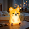 Mewaii BPA-Free Silicone丨 Huggwaii Corgi Dog Night Light for Kids, 3 Brightness Levels Nursery Dog Lamp, 30 Min Timer&Rechargeable Cute…