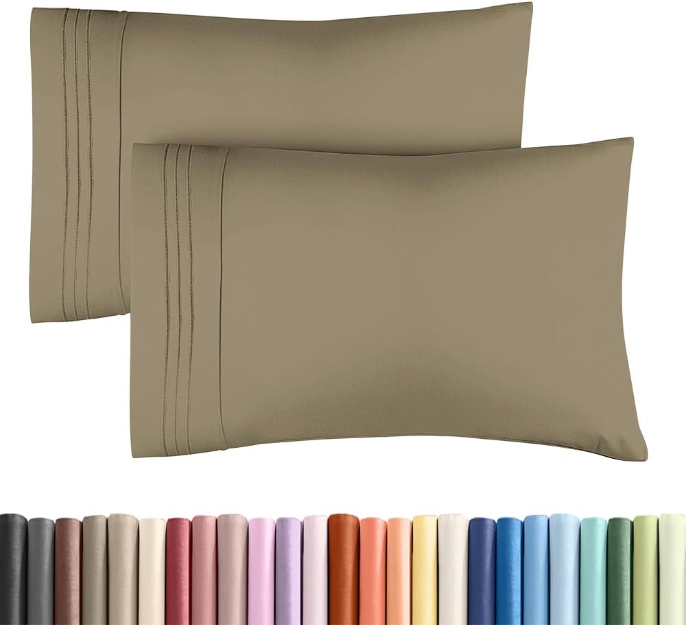 King Standard Pillow Cases Set of 2 - Ultra-Soft Hotel Quality Pillowcase Covers - Comfy, Cozy & Fade Free - Wrinkle Resistant - Machine…