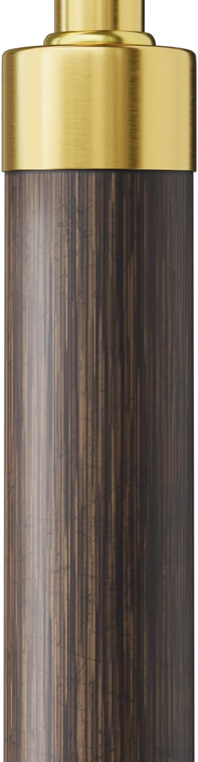 G-SAFAVA 63" Wood Floor Lamps for Living Room with Foot Switch Arc Tall Standing Lamp for Bedroom Mid Century Modern Corner Gold Floor…