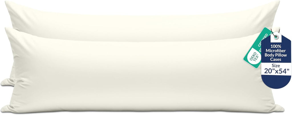 Royalelinens Royale Linens Body Pillow Cover - Double Brushed 1800 Microfiber - 20"x54" with Hidden Zipper Closure - Wrinkle & Fade Resista…