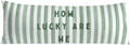 How Lucky are We Sage Green 20x54 Body Pillow Cover, Preppy Room Decor Aesthetic, Trendy Sage Green Stripes Minimalist Decorative Long…