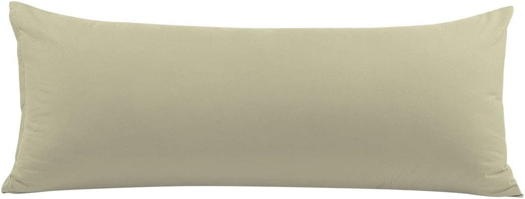 PiccoCasa Body Pillow Case with Zipper Closure, 110 GSM Brushed Microfiber Cover for 20"x48" Body Pillows - Khaki cotton