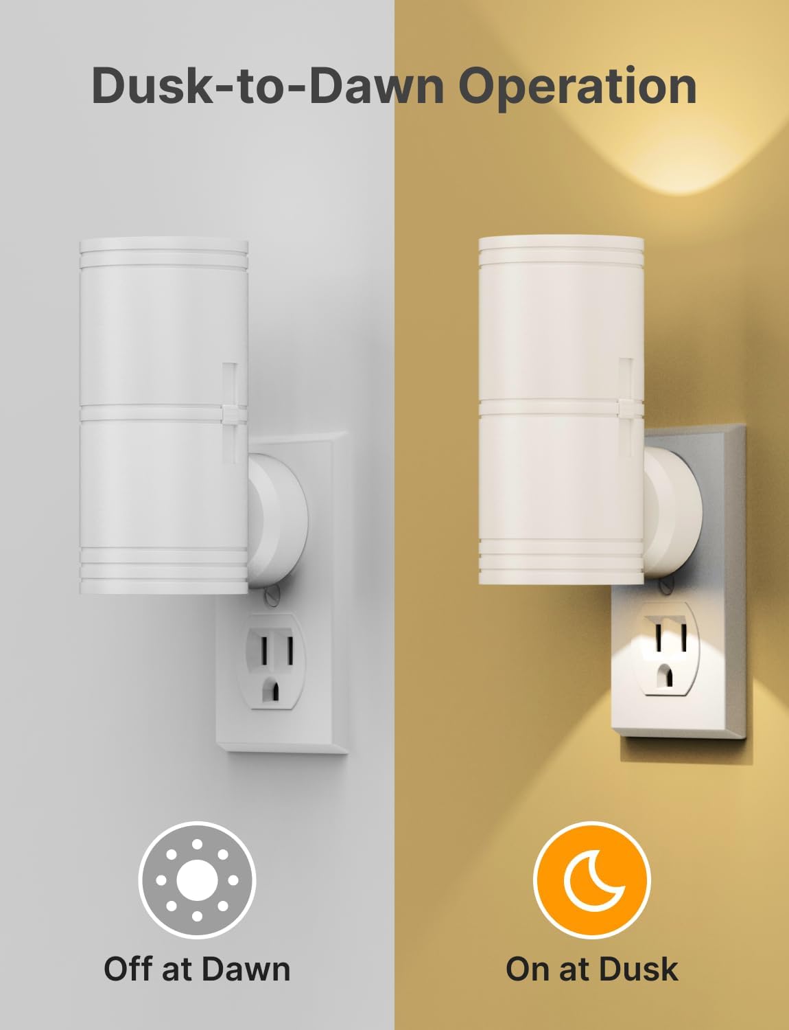 Likelgn Night Light Plug into Wall, 4 Pack Dimmable LED Nightlight with Dusk to Dawn Sensor, Soft White Glow, for Hallway, Bathroom…