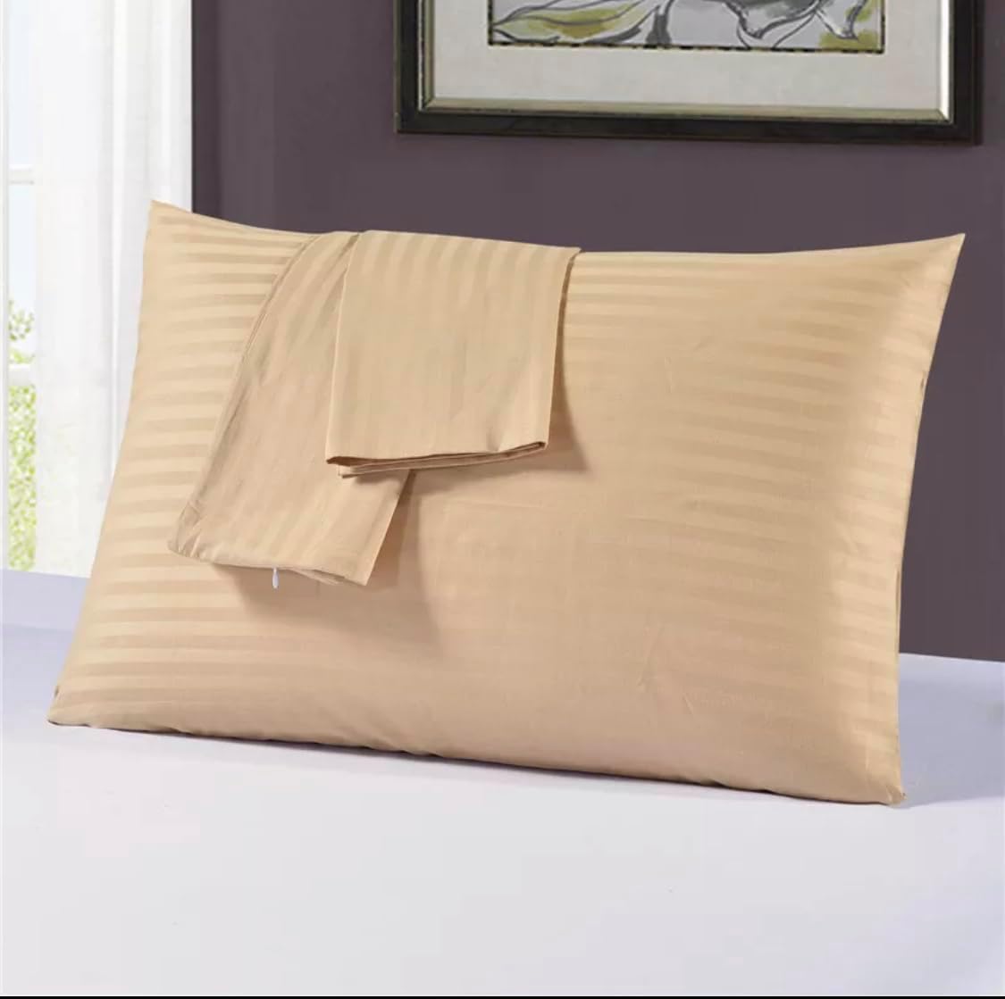 Komfit Queen Pillow Cases 100% Egyptian Cotton 20x30 Inches Pack of 2 Pillowcases with Envelope Closure Super Soft Hotel Quality Wrinkle &…