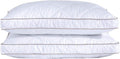 puredown® Goose Feathers and Down Pillow for Sleeping Hotel Collection Bed Pillows, Gusseted, King, Set of 2