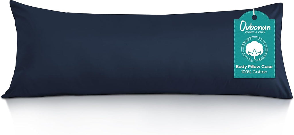 Oubonun 100% Cotton Body Pillowcase - 800 Thread Count/21x54, Moisture Absorbent and Breathable, Hotel Body Pillow Cover for All Seasons, N…