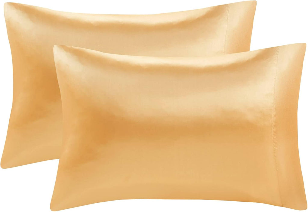 Madisonpark Madison Park Essentials Satin Sheet Set Luxury and Silky with Natural Sheen, Elastic 14" Pocket fits up to 16" Mattress, All Ar…