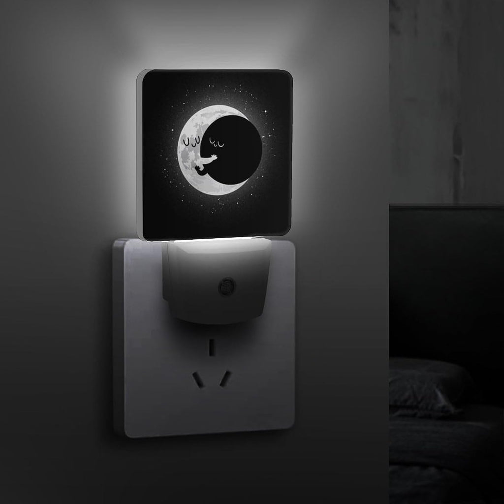YKJAHSD Cute Lunar Eclipse Night Light, Plug into Wall Decor Nightlights for Bedroom, Bathroom, Hallway, Kitchen, with Dusk to Dawn…