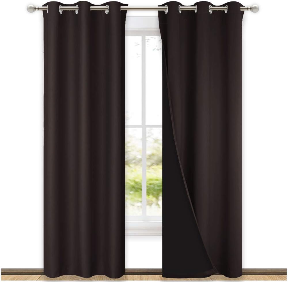Nicetown High End Thermal Curtains, Full Blackout Curtains 84 inches Long for Dining Room, Soundproof Window Treatment Drapes for Hall Room…