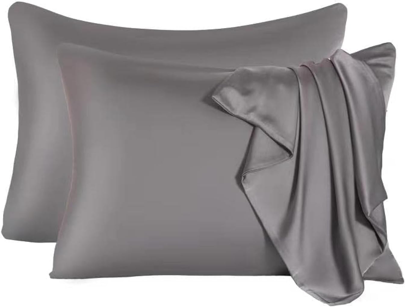 Siyuan 2 Pcs Mulberry Silk Pillowcase for Hair and Skin, Cooling Silk Pillow Case with Hidden Zipper, Allergen Proof Dual Sides Soft Breathab…