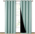 Nicetown Aqua Blue 100% Blackout Curtain Set, Thermal Insulated & Energy Efficiency Window Draperies for Guest Room, Full Shading Panels fo…