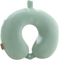 Travel Pillow - Memory Foam Neck Pillow Support Pillow, Luxury Compact & Lightweight Quick Pack for Camping, Sleeping Rest Cushion (Green)