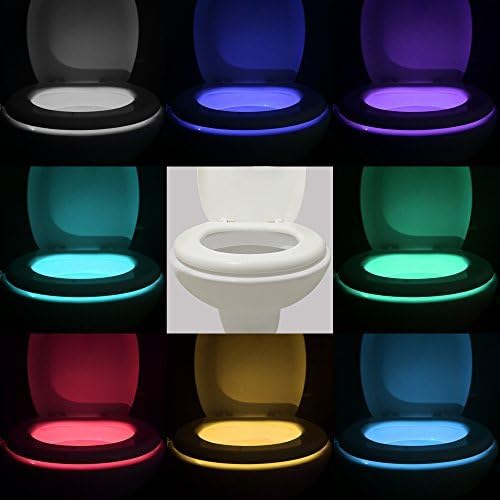 VINTAR 16 Color Motion Sensor LED Toilet Night Light, Toilet Bowl Lights, Cool Gadgets,5 Stage Dimmer, Light Detection