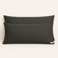 Body Pillowcase 20x54 Inch, Egyptian Cotton 600 Thread Count Sateen Weave, Zipper Closure Long Pillow Cover Cooling Soft (Dark Grey 20x54)