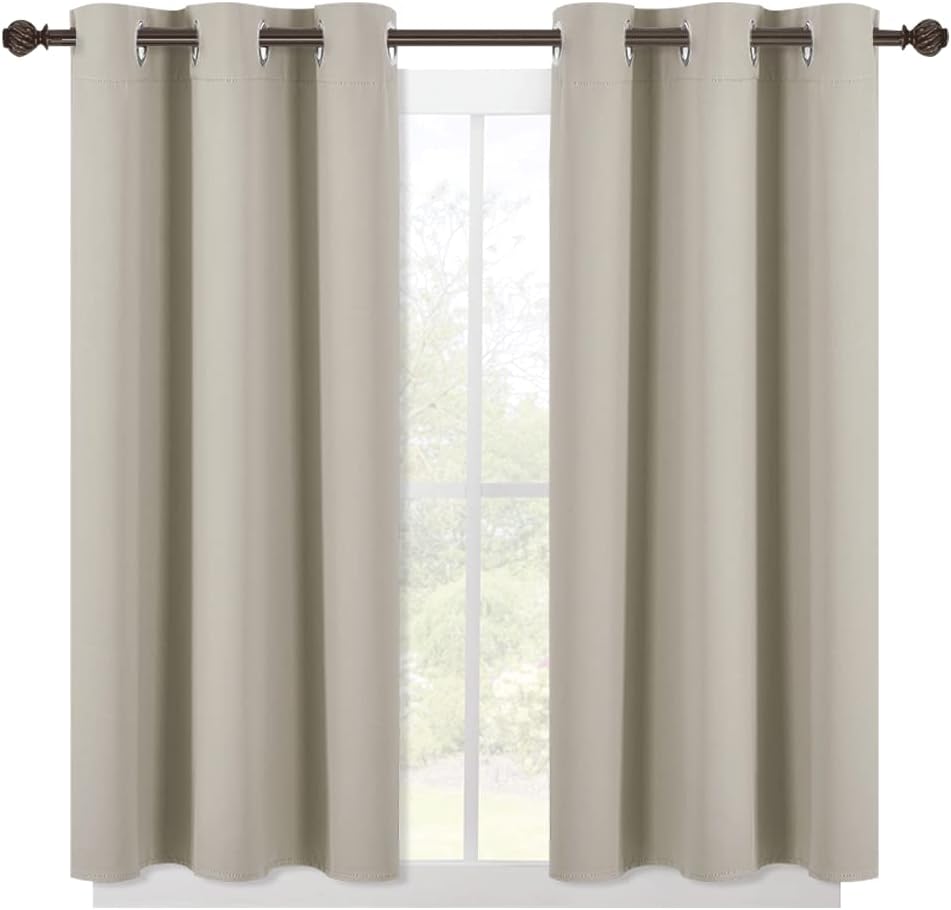 NICETOWN Modern Blackout Curtains Noise Reducing, Thermal Insulated and Privacy Room Darkening Drape Panels for Boy's Guest Room Door…