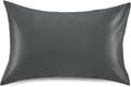 Gray Color Pillow Covers Silk Pillowcase for Hair and Skin with Envelope Closure Satin Pillowcase King Size Pillow Case for Bedroom Women…