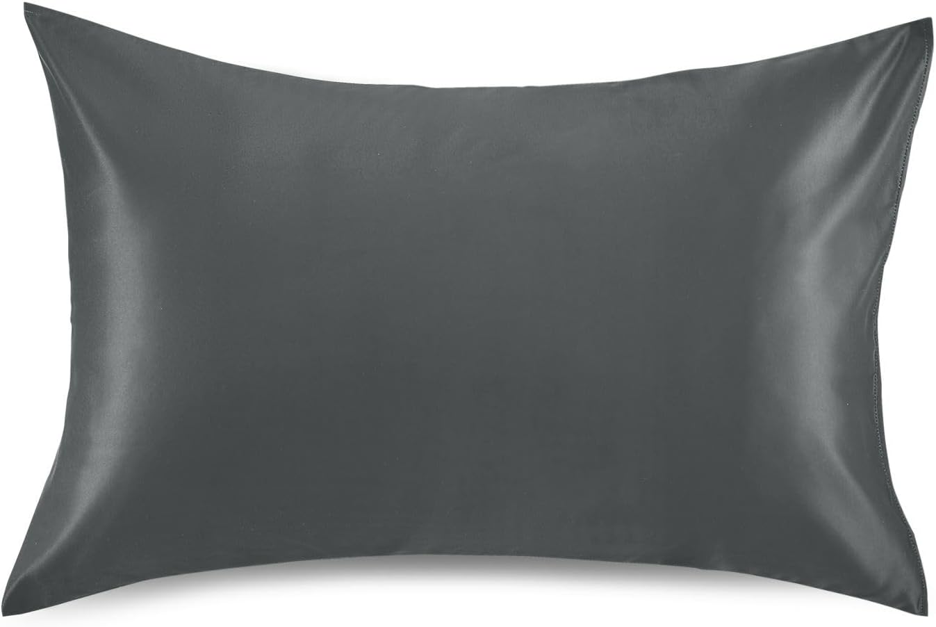 Gray Color Pillow Covers Silk Pillowcase for Hair and Skin with Envelope Closure Satin Pillowcase King Size Pillow Case for Bedroom Women…