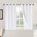 H.VERSAILTEX 100% Blackout Curtains for Bedroom Thermal Insulated Linen Textured Curtains Heat and Full Light Blocking Drapes Living Room…