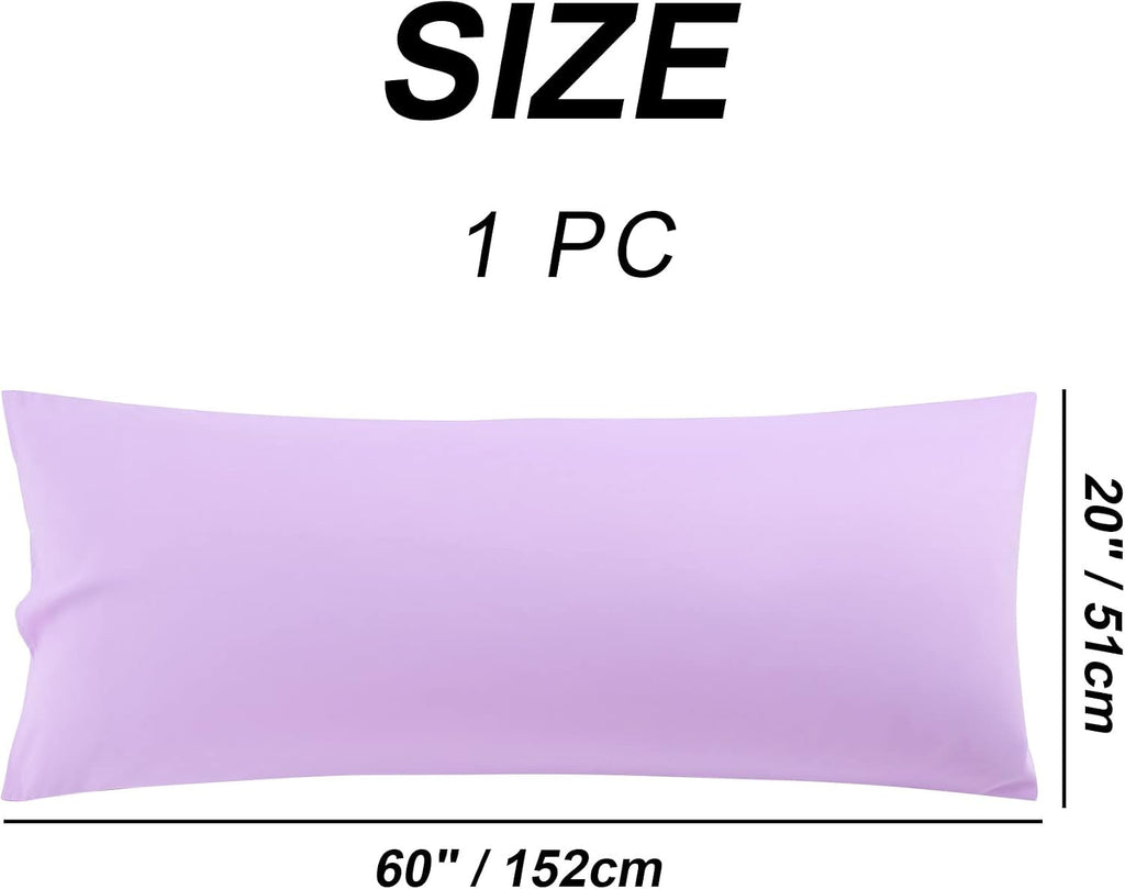 uxcell 100% Microfiber Body Pillow Cover | 1800 Thread Count Pillowcase | Soft Pillow Case with Envelope Closure | 90 GSM Ployester | No Wr…