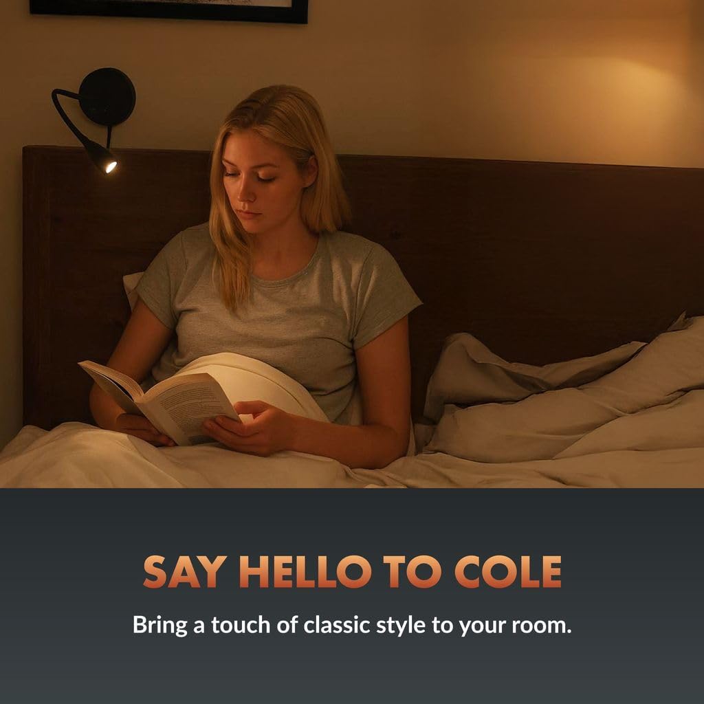 NewhouseLighting Newhouse Lighting 4.5 in. W x 15 in. H Cole Gooseneck Reading Light in Matte Black with USB-A and USB-C Charging Ports NHR…