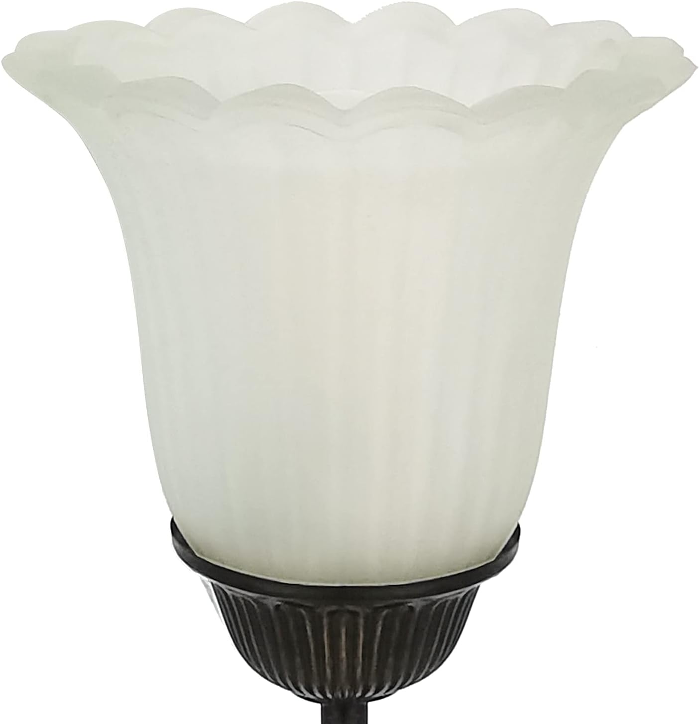Touch Bedside Lamp with 2 USB Charging Ports, 3-Way Dimmable Nightstand Lamps, White Glass Shade Vintage Rural Leaf Lamp for Living Room…