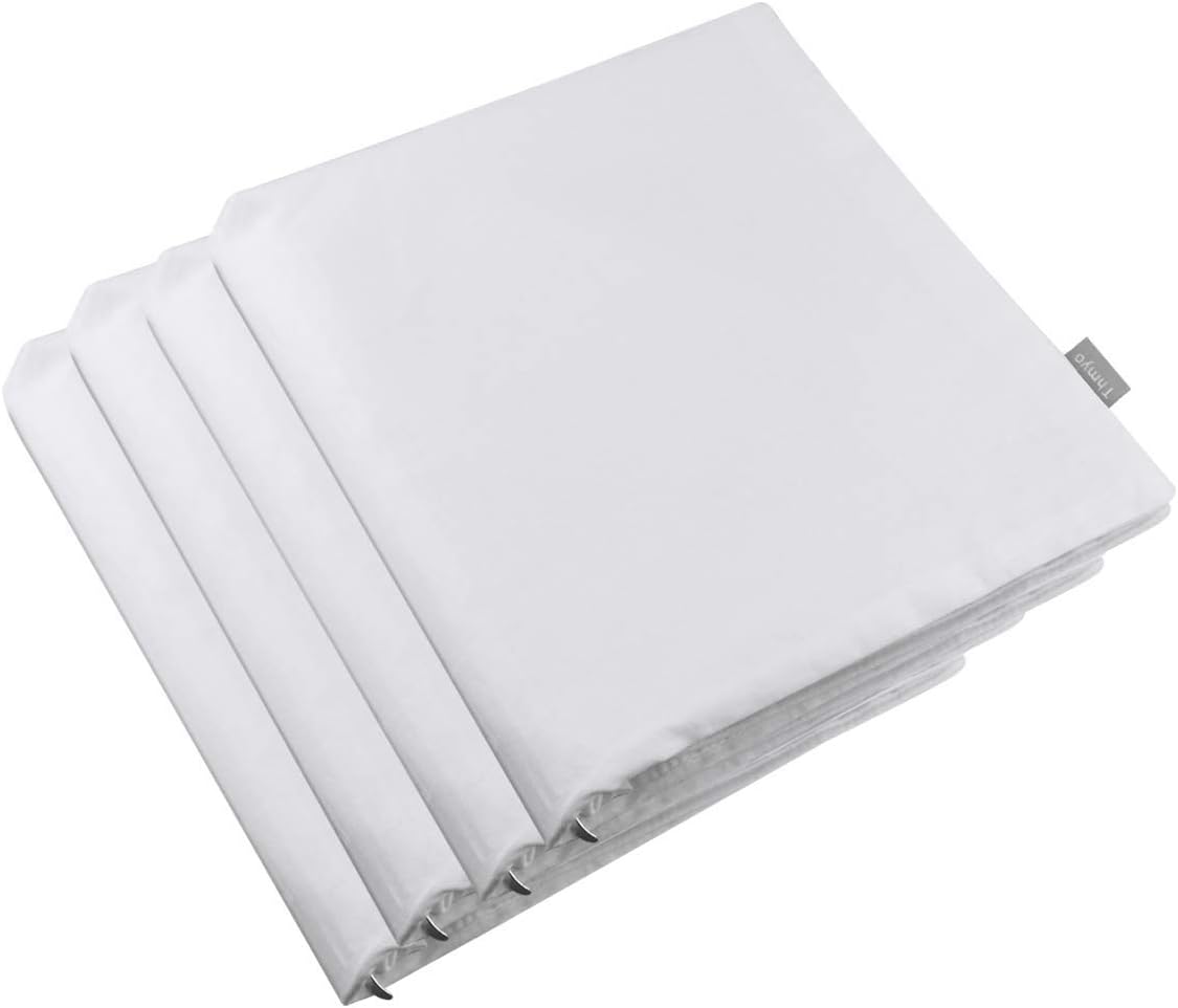 Thmyo 4-Pack 100% Cotton Comfortable Solid Decorative Throw Pillow Case, Square Cushion Cover Pillowcase Sublimation Blank Pillow Covers Va…