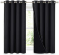 Nicetown Truly Blackout Curtains 54 inches Length, 2 Thick Layers Completely Blackout Window Treatment Thermal Insulated Lined Drapes for B…