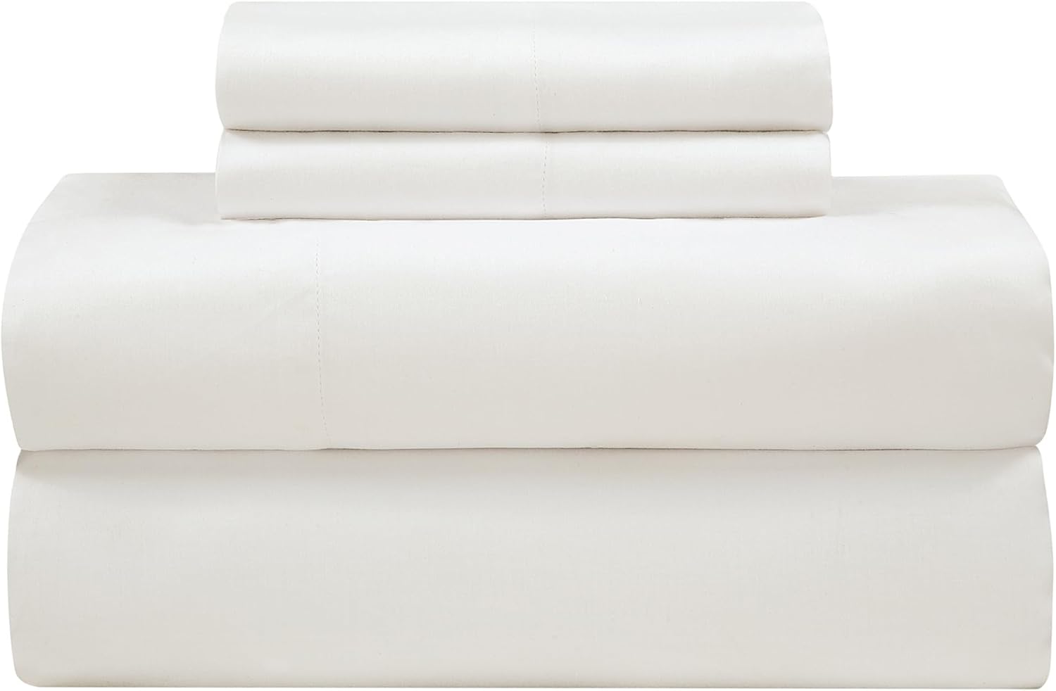 Royalelinens ROYALE LINENS Bamboo Viscose Queen Sheet Set - Cooling Bed Sheet Set - 1 Fitted, 1 Flat & 2 Pillowcase - Fits Up to 16" - Orga…