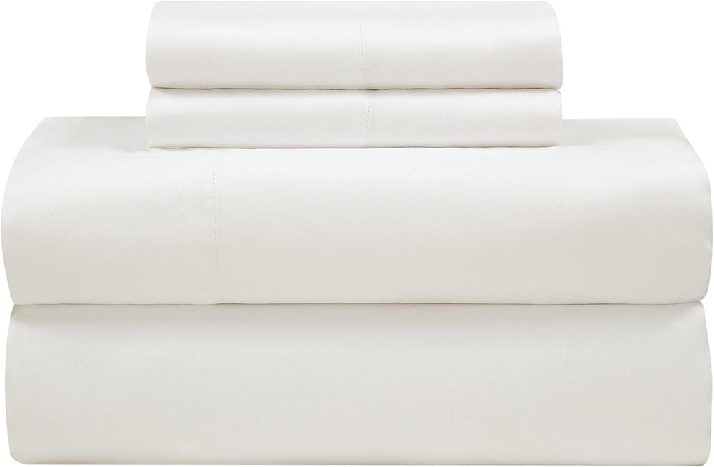 Royalelinens ROYALE LINENS Bamboo Viscose King Sheet Set - Cooling Bed Sheet Set - 1 Fitted, 1 Flat & 2 Pillowcase - Fits Up to 16" - Organ…