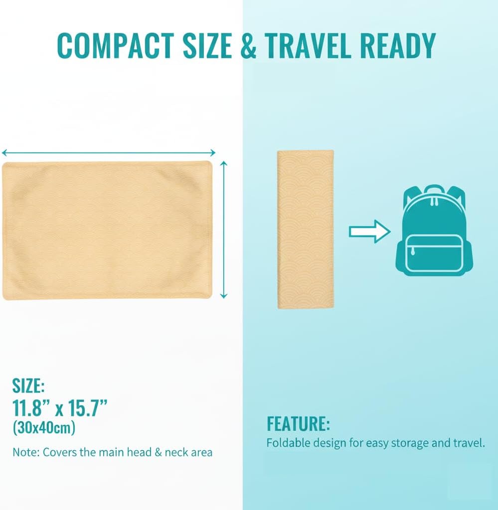 Cooling Gel Pad for Sleep, Instant Relief for Hot Flashes, Night Sweats - Cold Compress Comfort Pillow Cooler for Adults