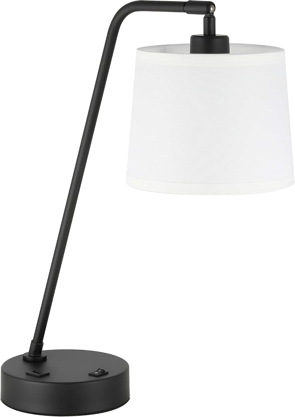 XiNBEi Lighting Black Desk Lamp, Nightstand Lights with USB Port Industrial Adjustable Shaded Table Lamps for Living Room Bedroom Reading…