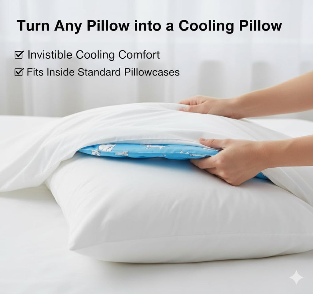 Cooling Gel Pad for Sleep - No Refrigeration Needed | Instant Relief for Hot Flashes, Night Sweats, Headaches & Muscle Pain | Dual-Sided…