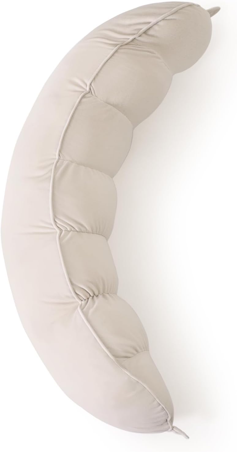 Peallow(Pat. Pend) – Long Round Body Pillow for Adults, Bolster Pillow for Sleeping, Soft and Supportive Pillow for Sleeping & Lumbar…
