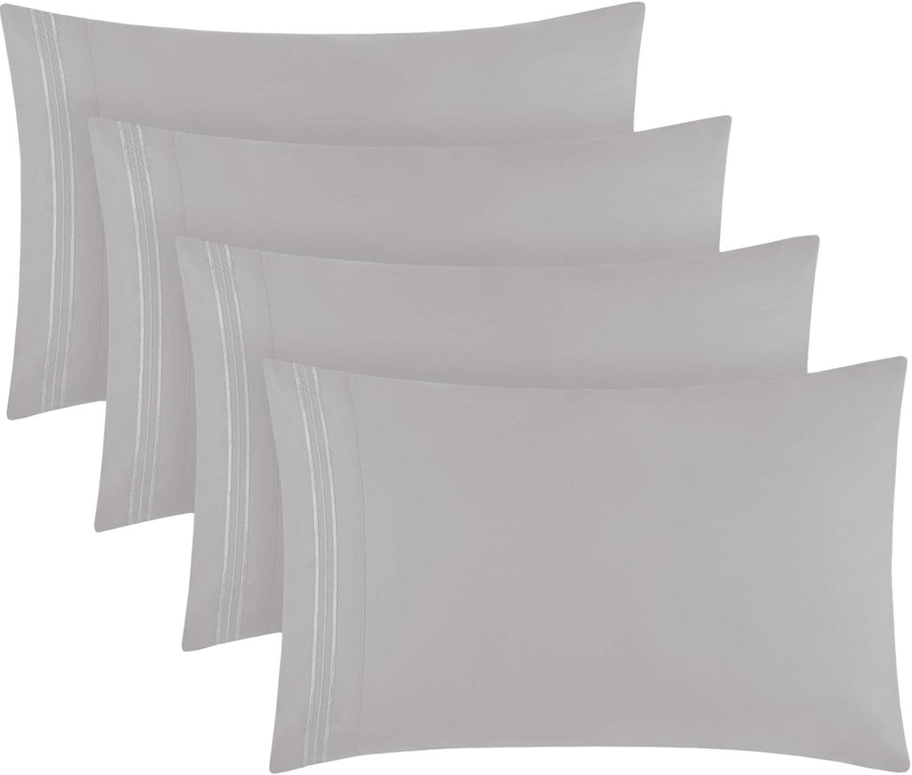 Mellanni Pillow Cases Set - 4 PC Iconic Collection Pillowcases - Hotel Luxury, Extra Soft, Cooling Pillow Covers - Wrinkle, Fade, Stain Res…