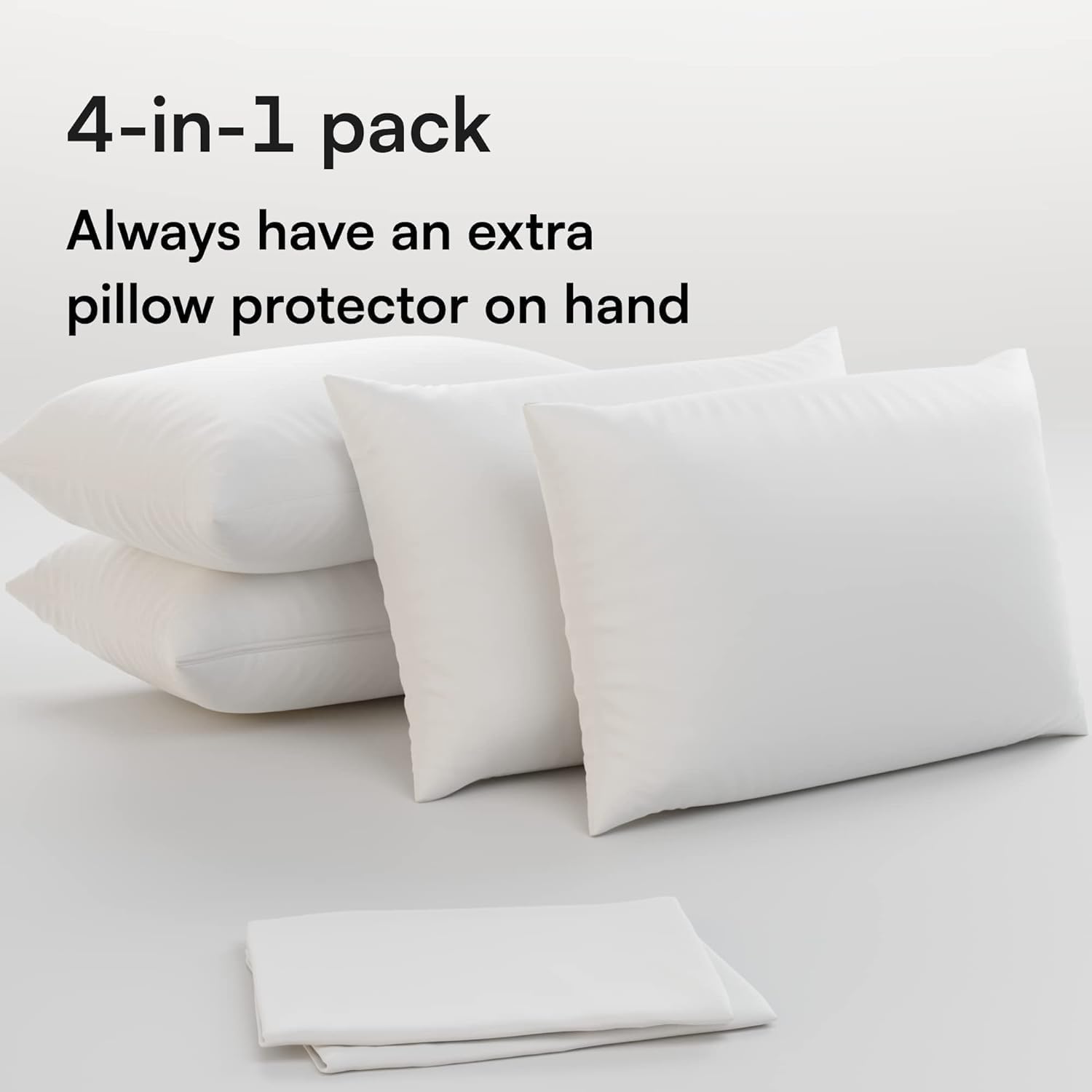 Generic Pillow Cases King and Queen Set of 4,100% Cotton King and Queen Pillowcases, 20×30 inches and 20 x 36 inches, Soft and Whit…