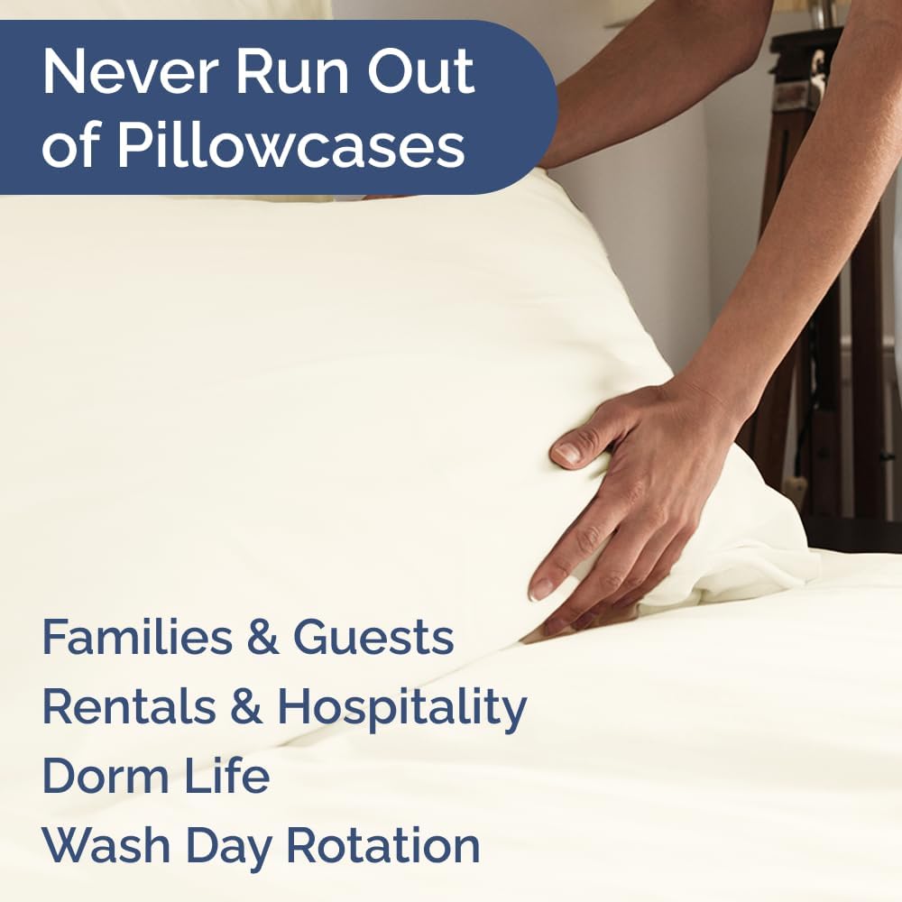 Standard Pillow Cases Set of 8 - Ultra Soft Hotel Quality Pillowcase Covers - Comfy, Cozy & Wrinkle Free - Shrink, Stain & Fade Resistant…